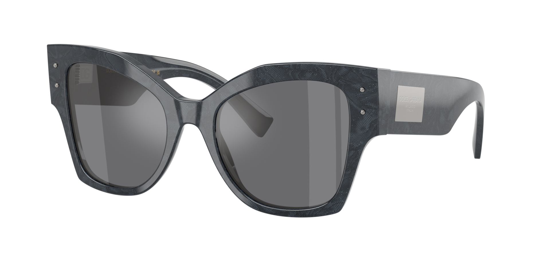 Dolce&Gabbana Woman Sunglass DG4478 -  Frame color: Grey Lace, Lens color: Dark Grey Flash Silver