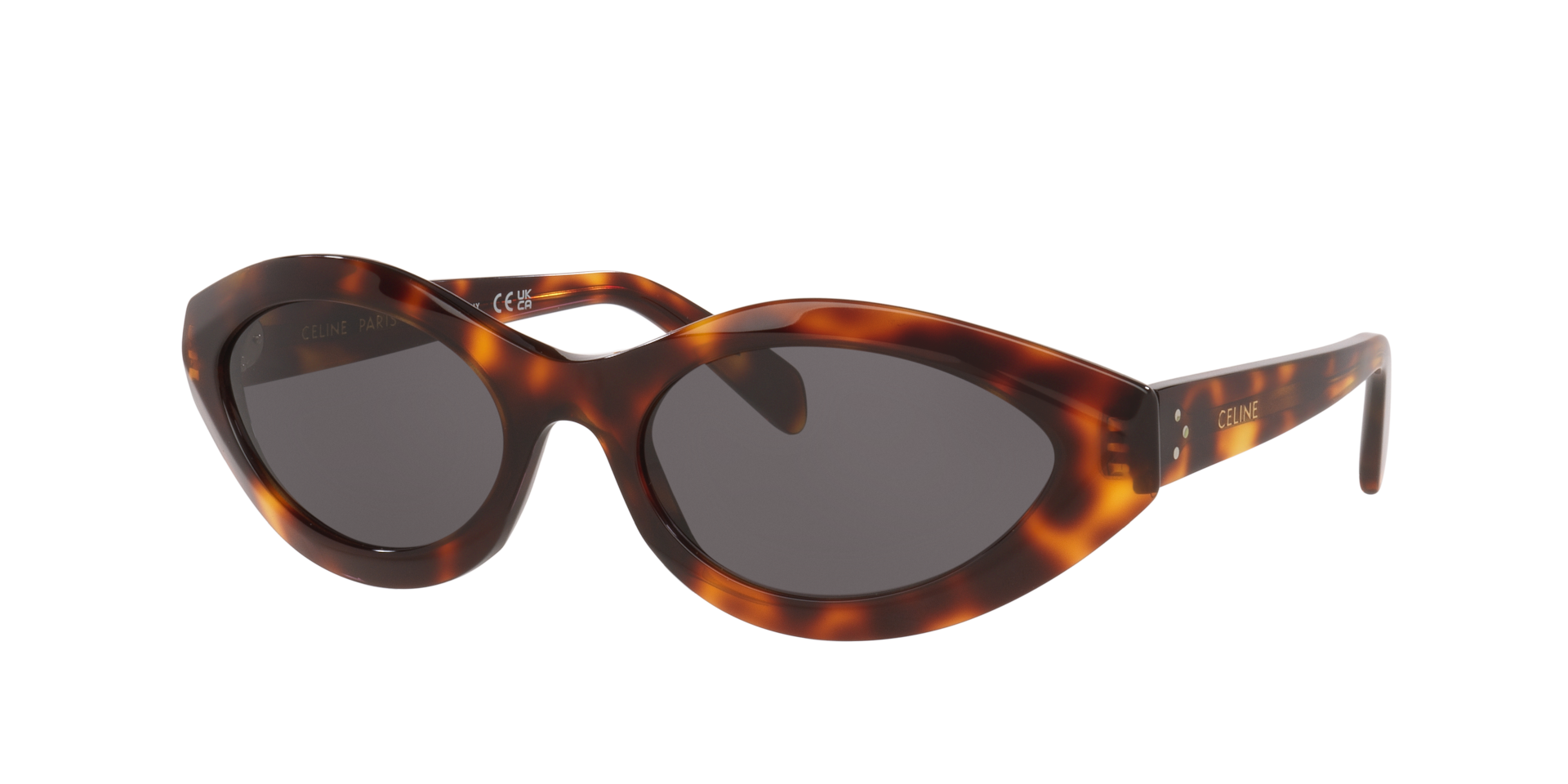 Celine Femme Sunglass Celine 3 Dots CL40311I - Couleur du Monture caille de tortue Or Couleur de Lentille Gris 185 €