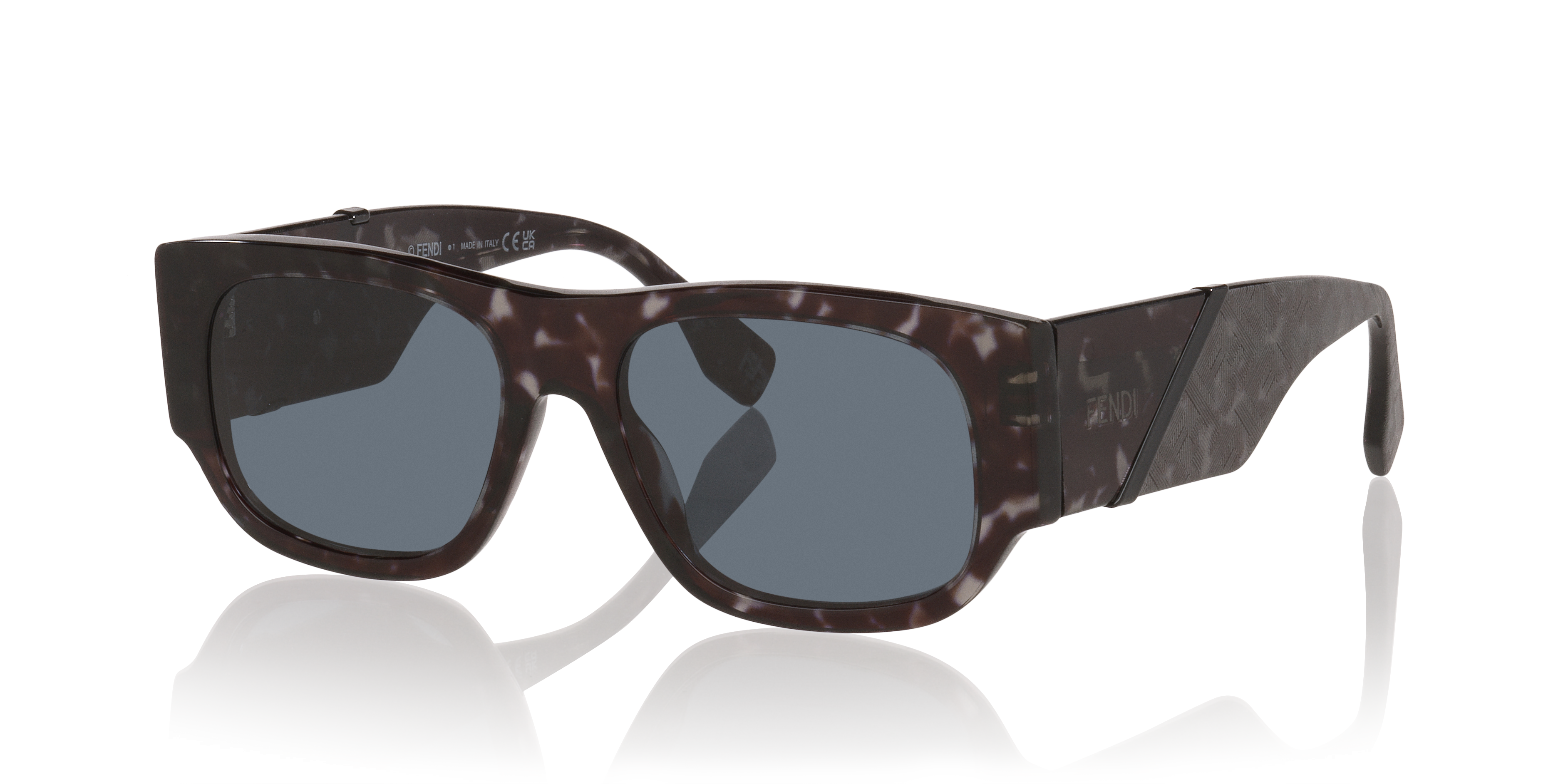 FENDI SL 7588 サングラス トータスシェル ブラウン Fendi Fendi Diagonal FE40156I S (54 - 17) with Grey lenses and