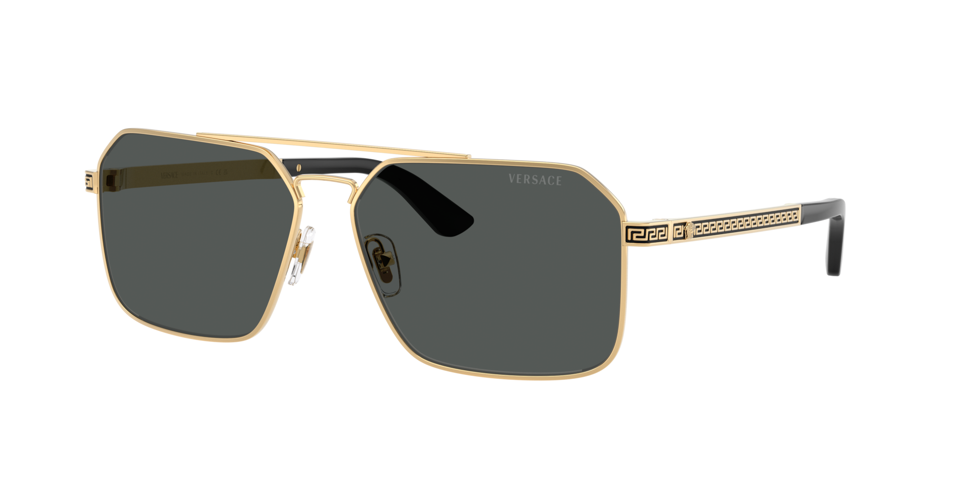 Versace Mann Sunglass VE2306 - Rahmenfarbe: Gold Versace, Linsenfarbe: Dunkelgrau