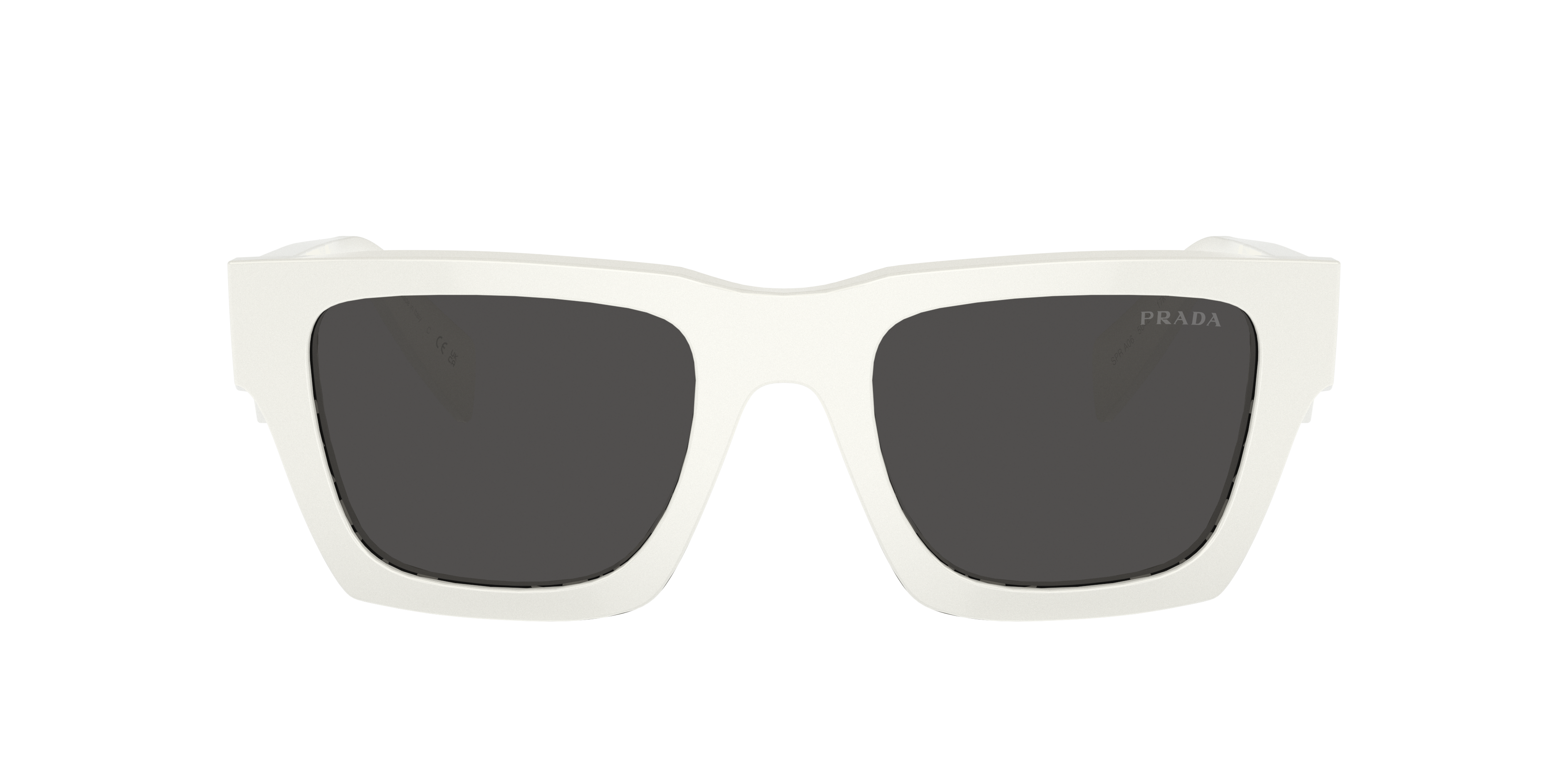 Prada PR A06S M (50 - 21) with Grey lenses and White frame
