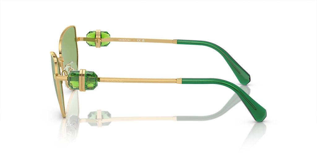 Swarovski SK7003 M (57 - 18) with Green lenses and Gold frame