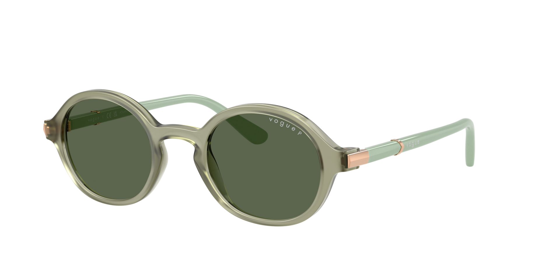Vogue Eyewear Green Woman Vo5692s 32959A Sunglasses Nylon Round Polarized - Image 2