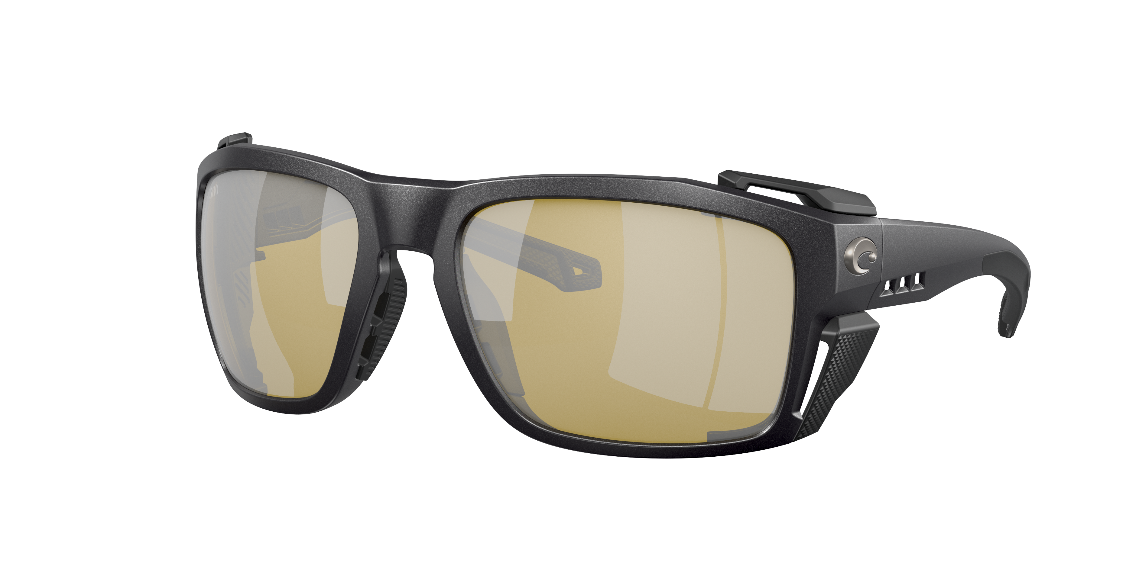 Costa Man Sunglass King Tide 8 -  Frame color: Black Pearl, Lens color: Sunrise Silver Mirror