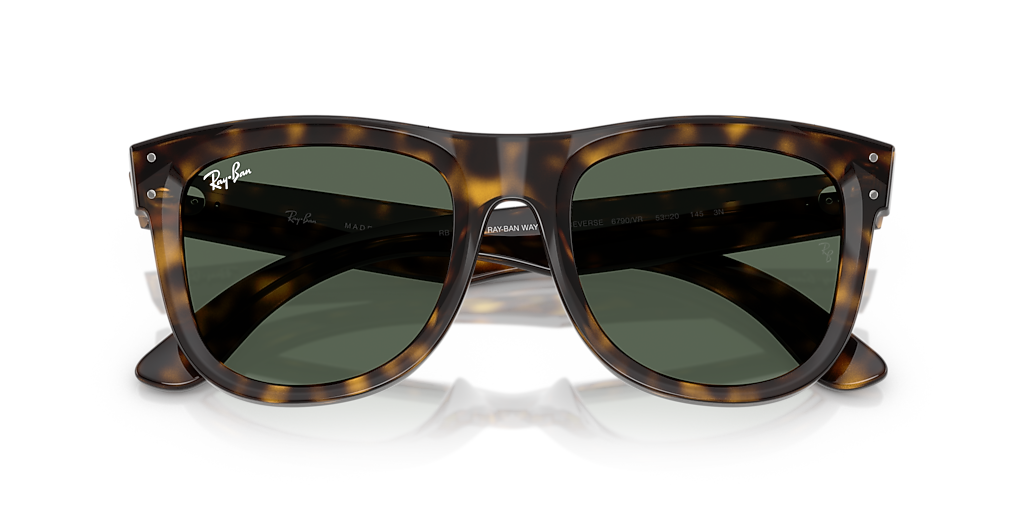 小物 Ray Ban WAYFARER REVERSE Ray-Ban Wayfarer Reverse S (50 - 22) with Green lenses and Brown