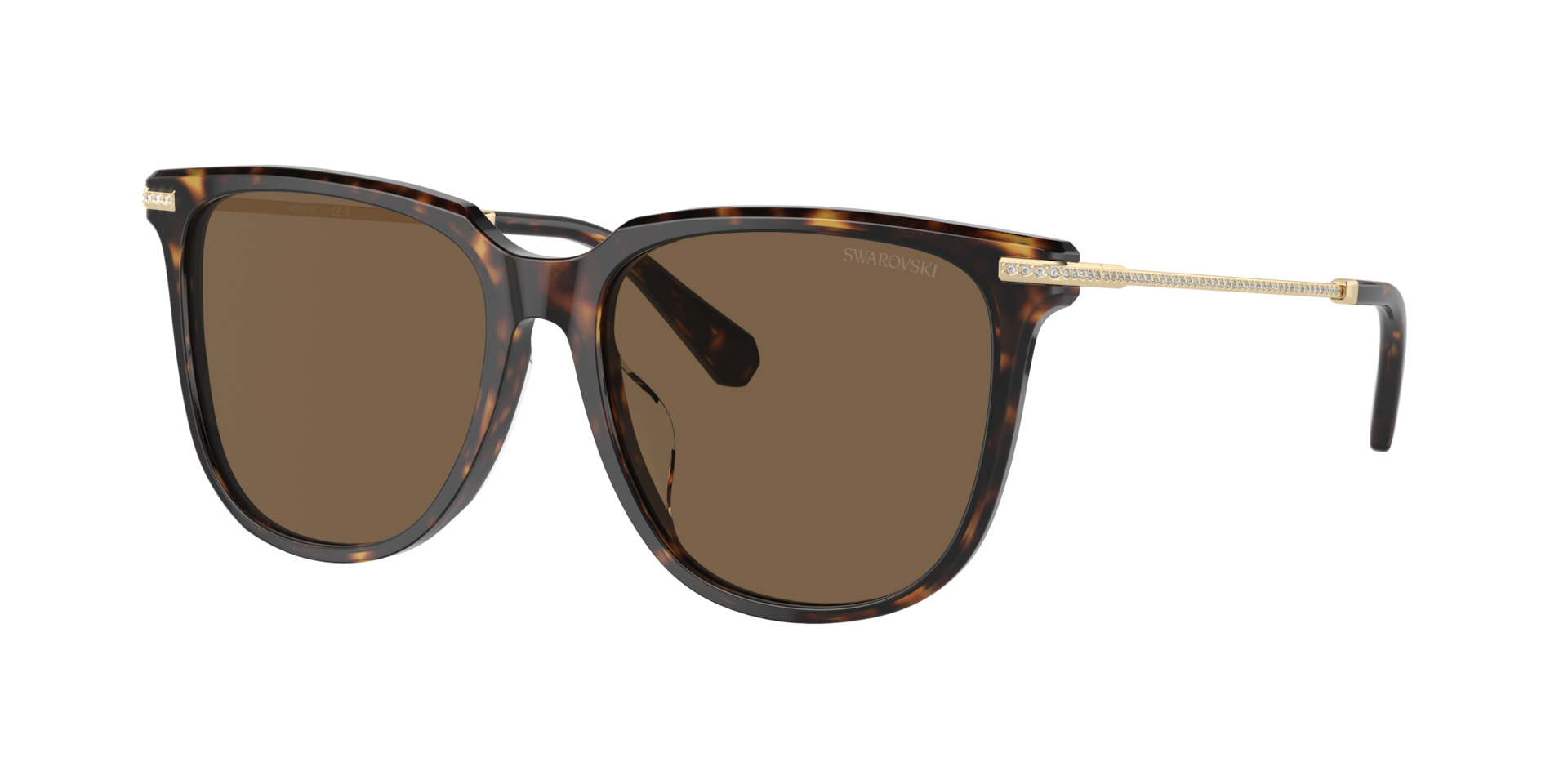 Swarovski Woman Sunglass SK6015D -  Frame color: Dark Havana, Lens color: Brown