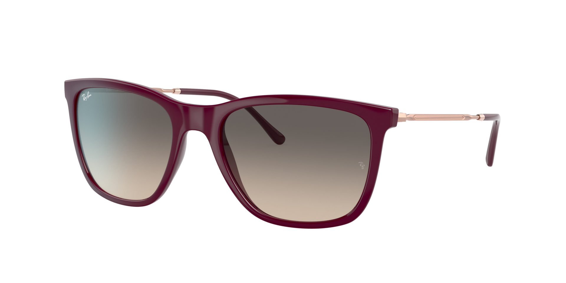 Ray-Ban Unisex Sunglass RB4344 - Rahmenfarbe: Rot, Linsenfarbe: Hellgrau Verlaufstönung