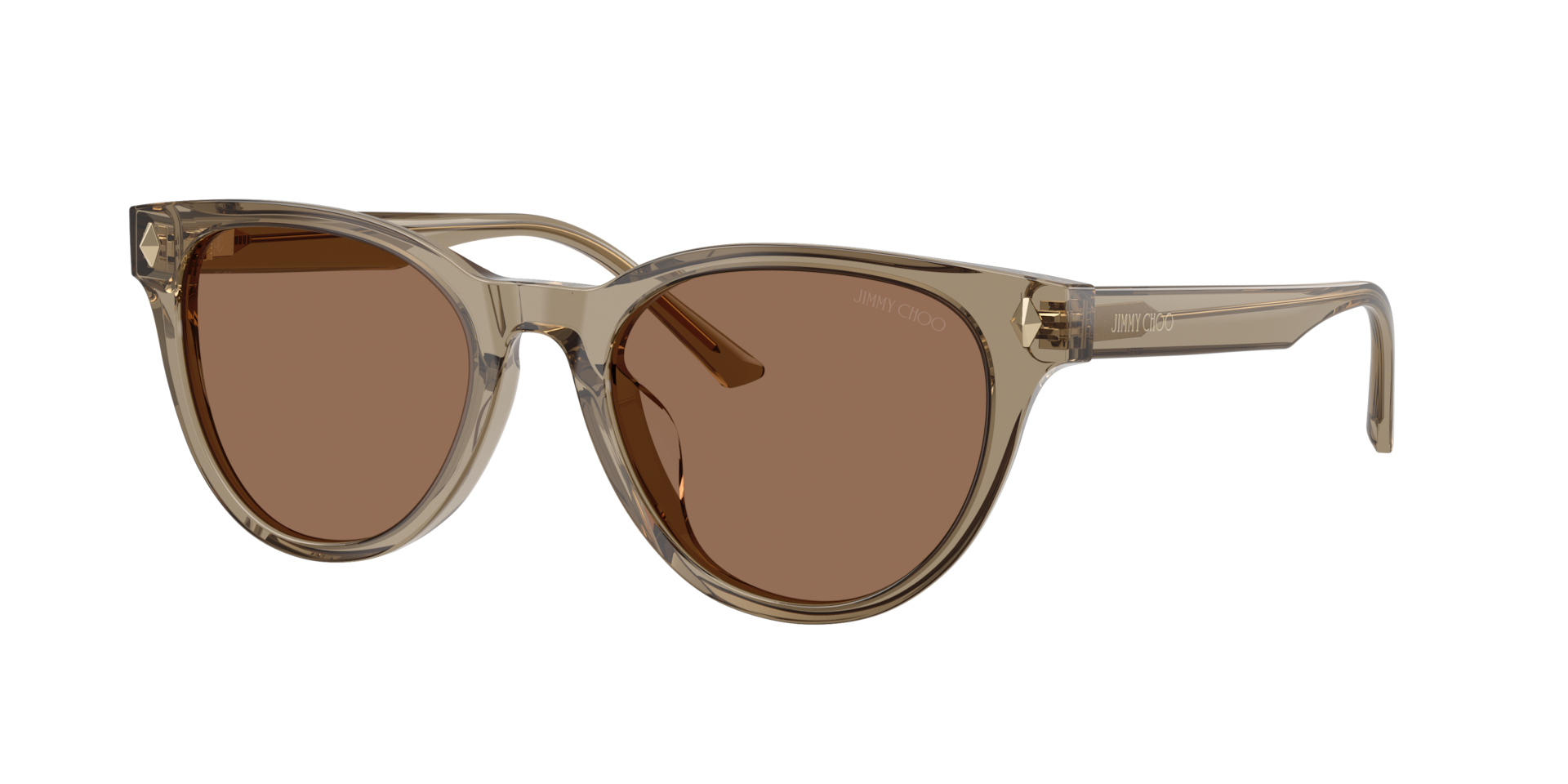 Jimmy Choo Femme Sunglass JC5043D - Couleur du Monture: Transparent Marron, Couleur de Lentille: Marron foncé