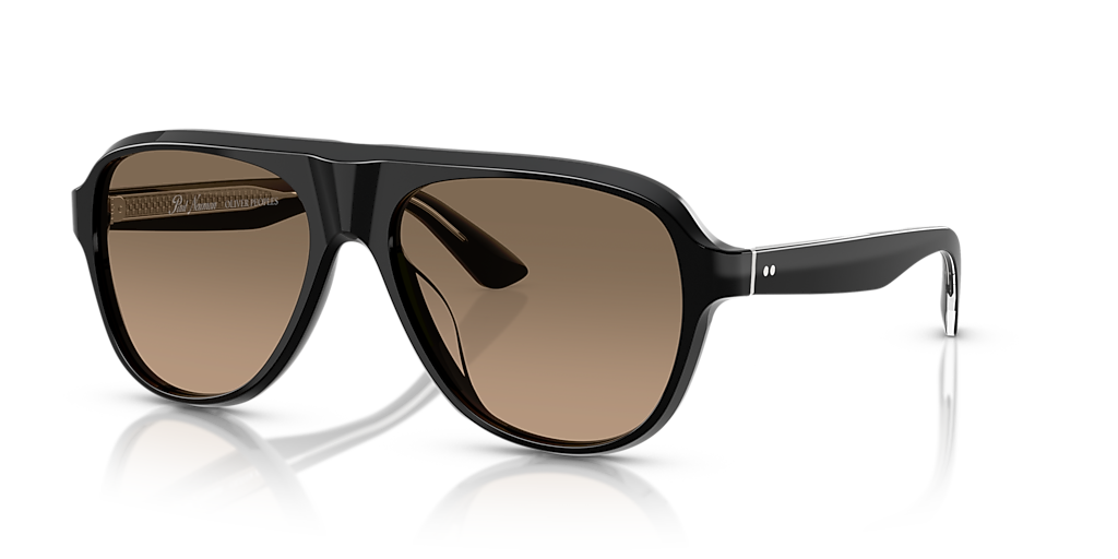 ブラック アビエイター サングラス 57-16 OV5581SU Oliver Peoples OV5581SU Paul Newman Sun L (57 - 16) with Brown