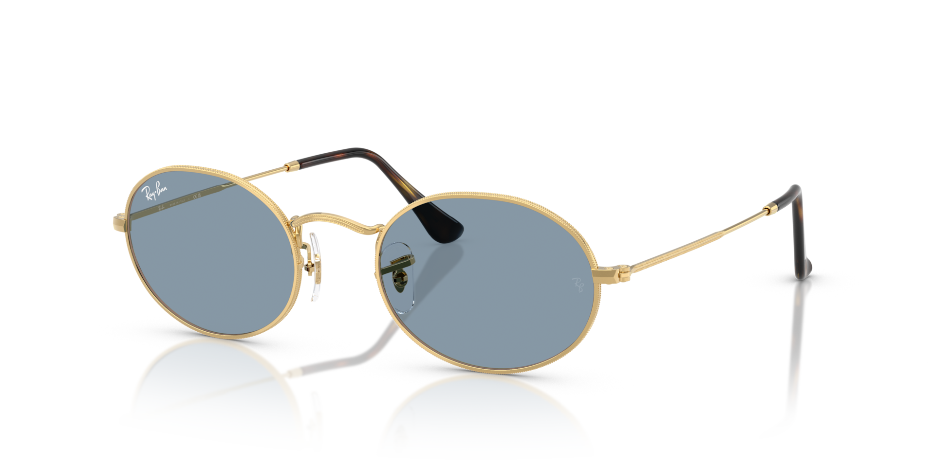 Ray-Ban Oval Metal Summer Capsule M (51 - 21) with Blue lenses and