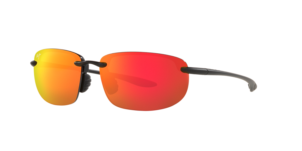 Maui Jim Hookipa Asian Fit XXL (64 - 17) with Red lenses and Black