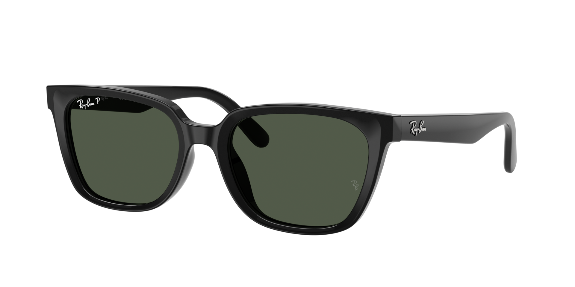 Ray-Ban Unisex Sunglass RB2243D - Couleur du Monture: Noir, Couleur de Lentille: Vert foncé Polarisé