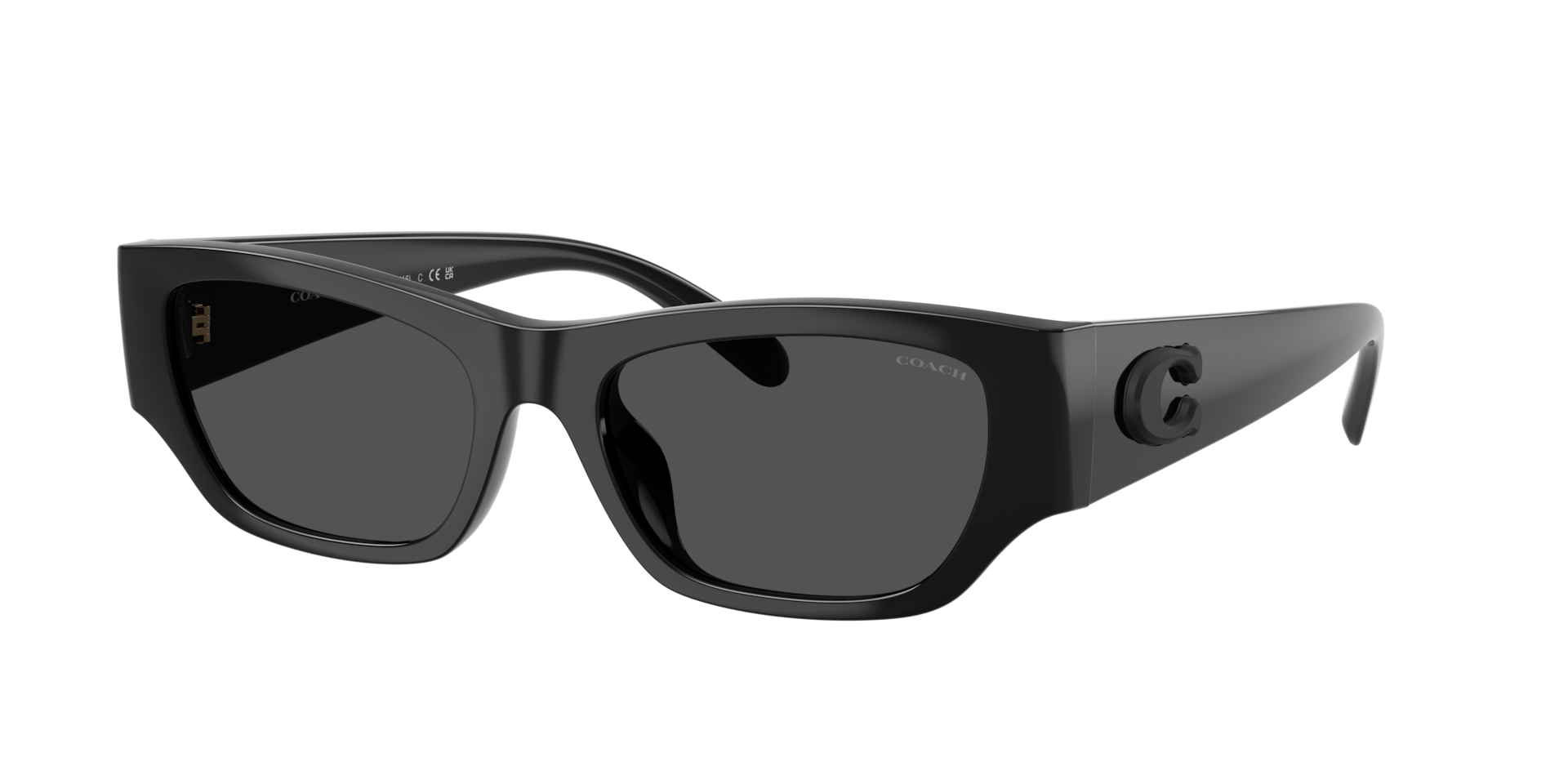 Coach Woman Sunglass CFU16 -  Frame color: Black, Lens color: Grey Solid