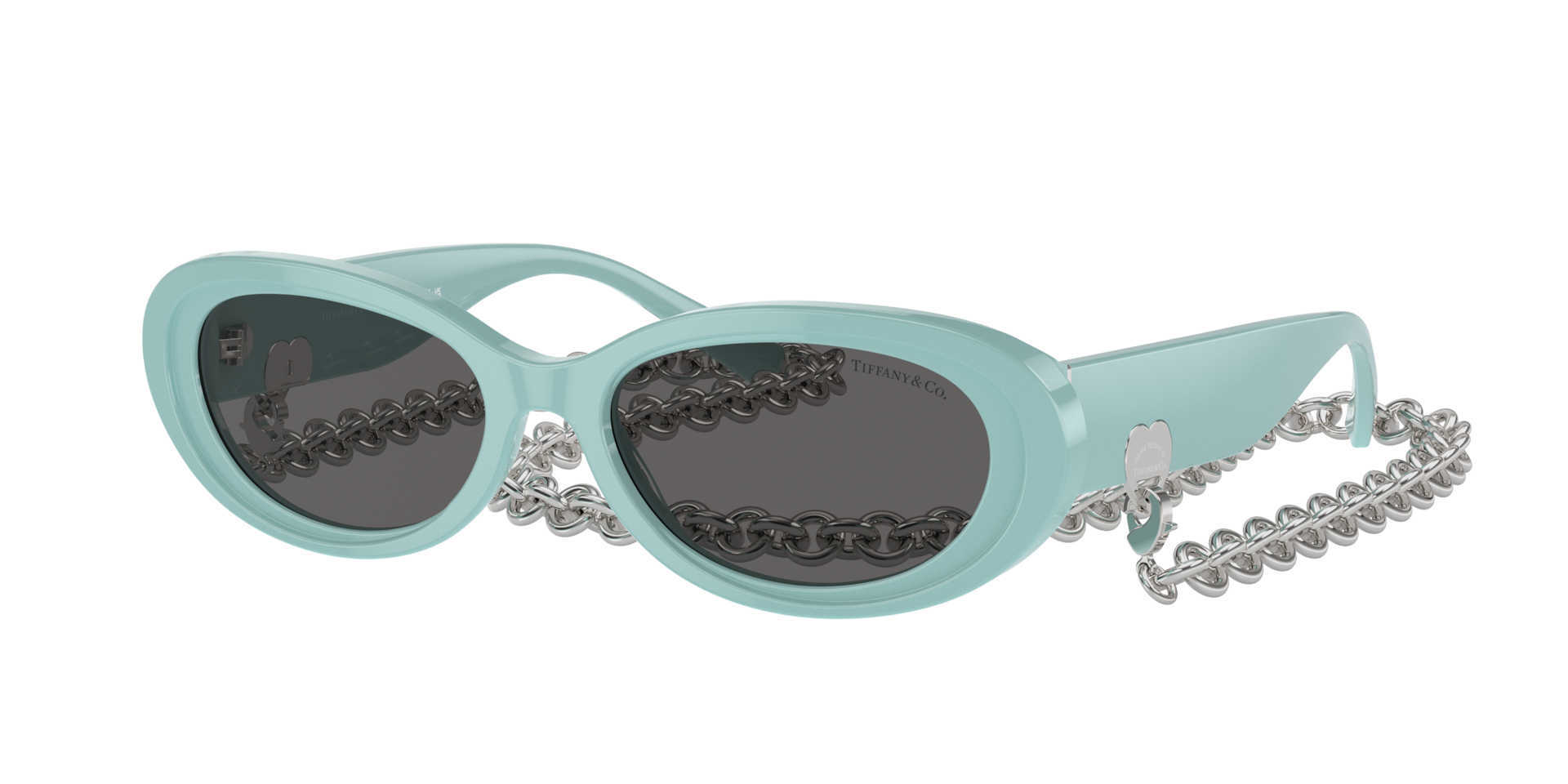 Tiffany & Co. Mujer Gris Oscuro Sunglass Tf4221 - Color Del Marco: Azul Tiffany, Color De La Lente: