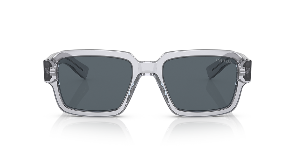 Prada PR 02ZSF M (54 - 19) with Blue lenses and Grey frame
