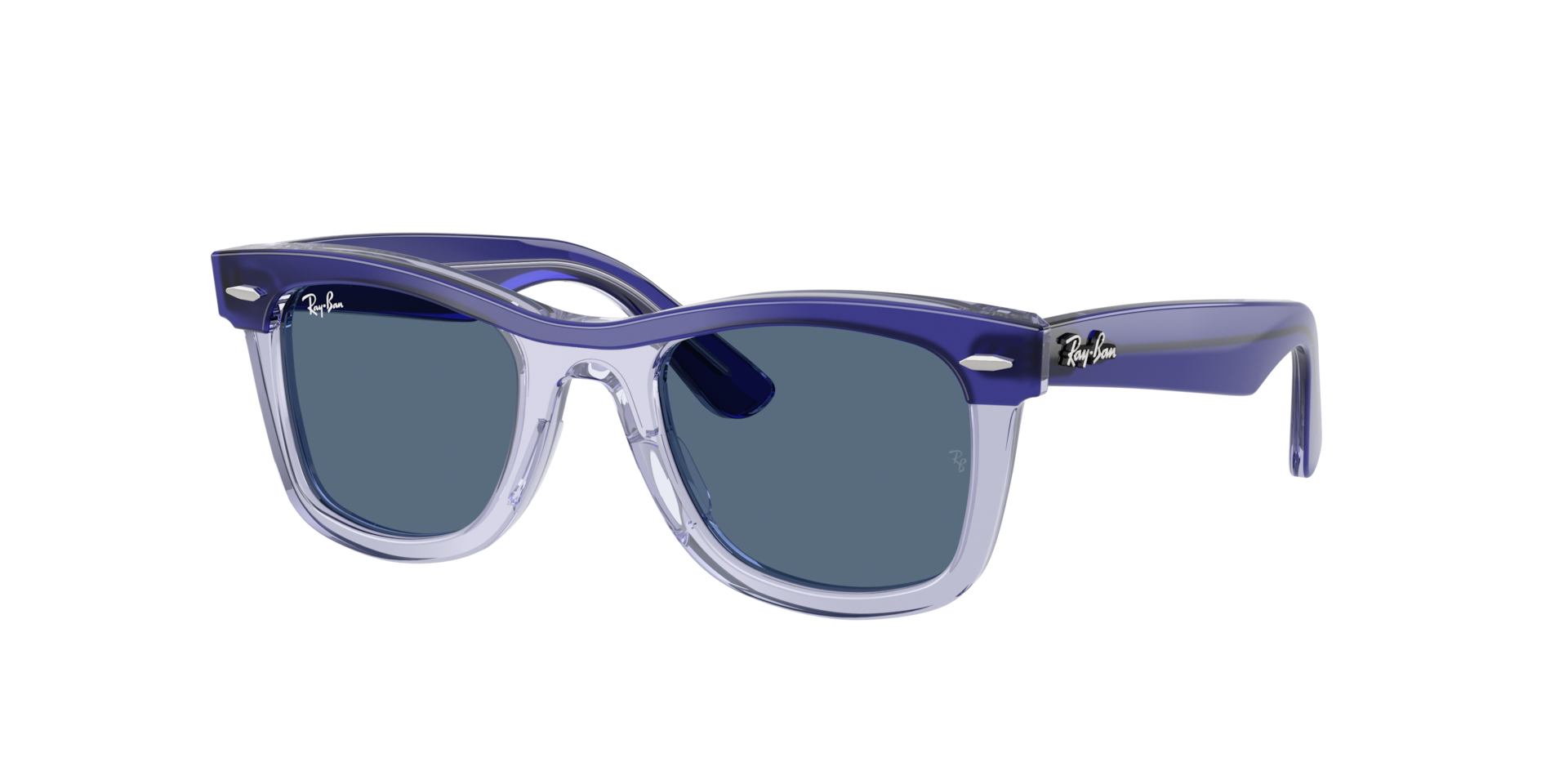 Ray-Ban  Sunglass Mini Street Neat - Couleur du Monture: Bleu Transparent, Couleur de Lentille: Bleu foncé