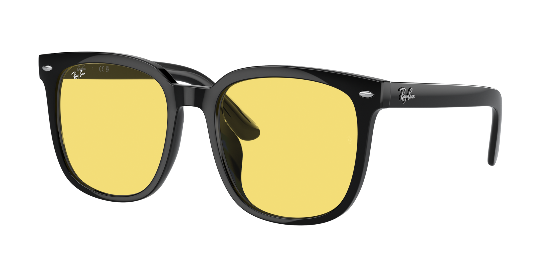 ま*パ様 正規品Ray-Ban サングラスRB4401D イエロー Ray-Ban RB4401D XXL (57 - 20) with Yellow lenses and Black frame