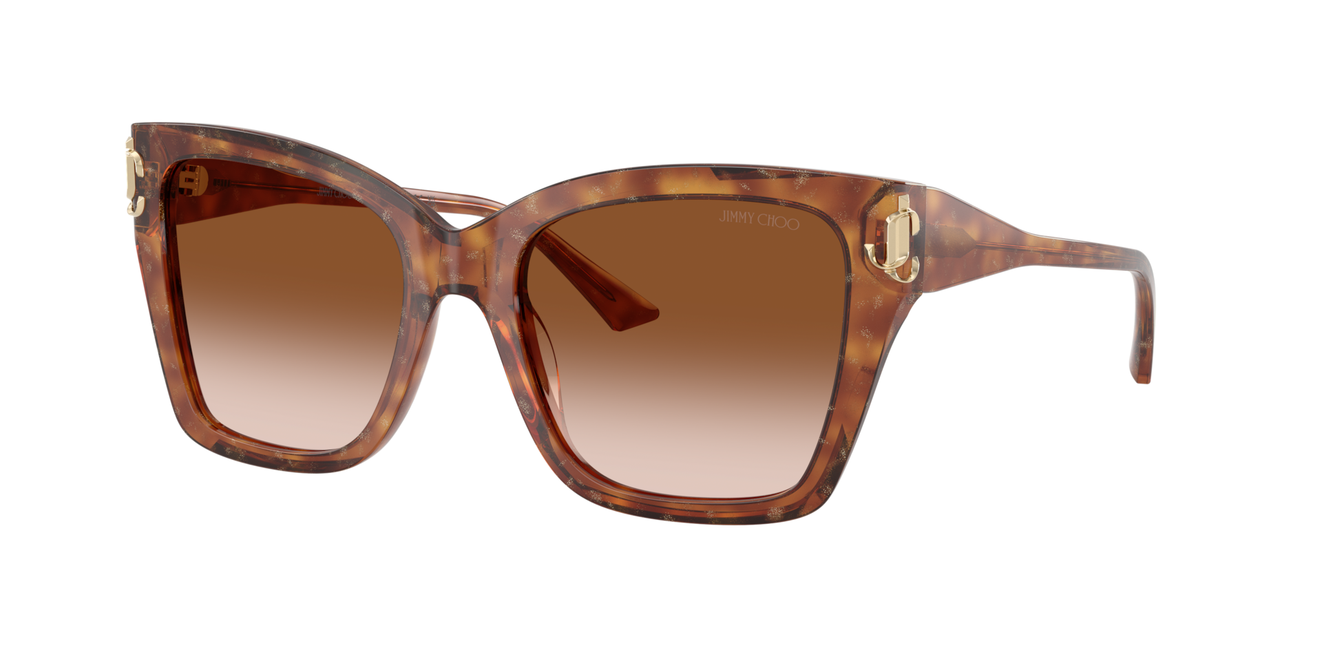Jimmy Choo Frau Sunglass JC5012 - Rahmenfarbe: Blondes Glitzer Havana, Linsenfarbe: Braun Verlaufstönung