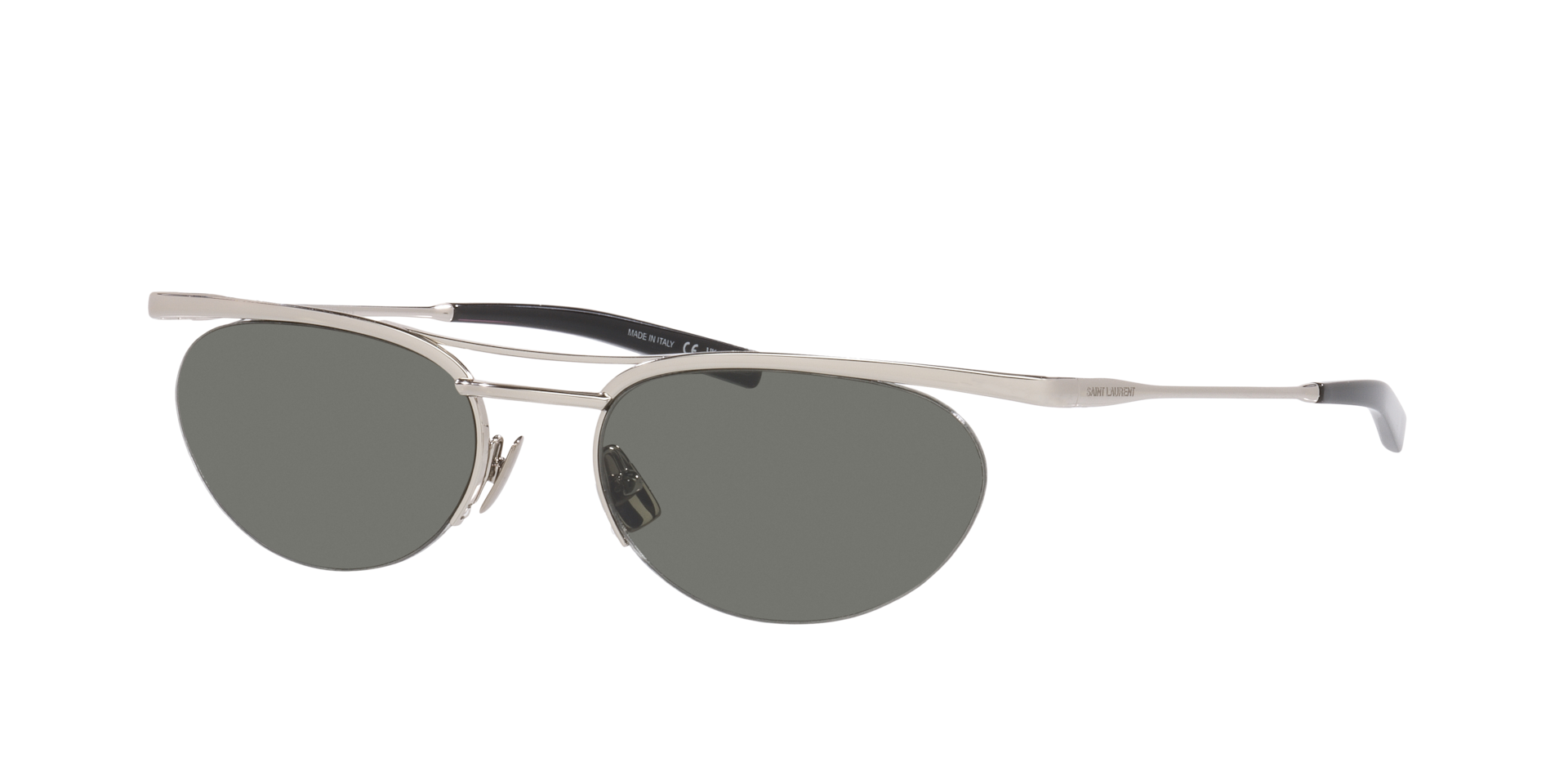 LAURENT LARGE SILVER 最安値！ Saint Laurent Sl 862 M (54 - 19) with Grey lenses and Silver frame
