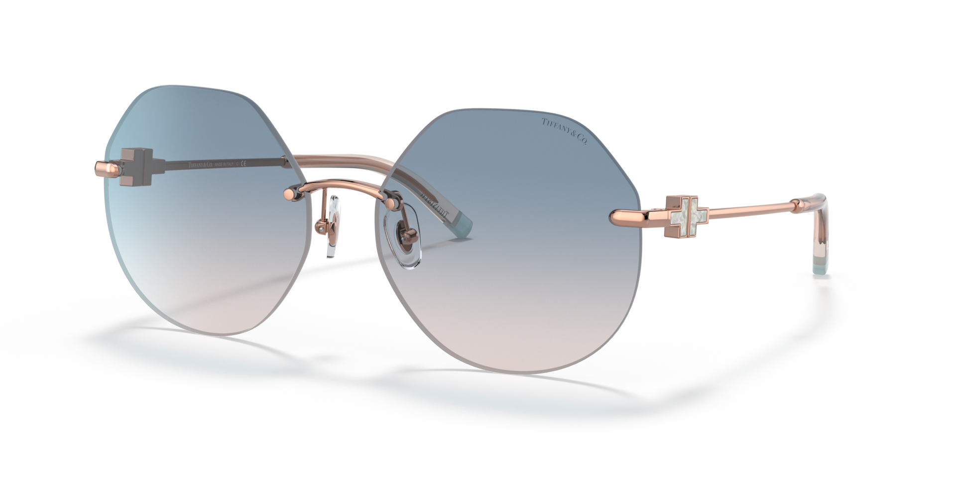 Tiffany & Co. TF3077 XL (60 - 17) with Blue lenses and Red frame
