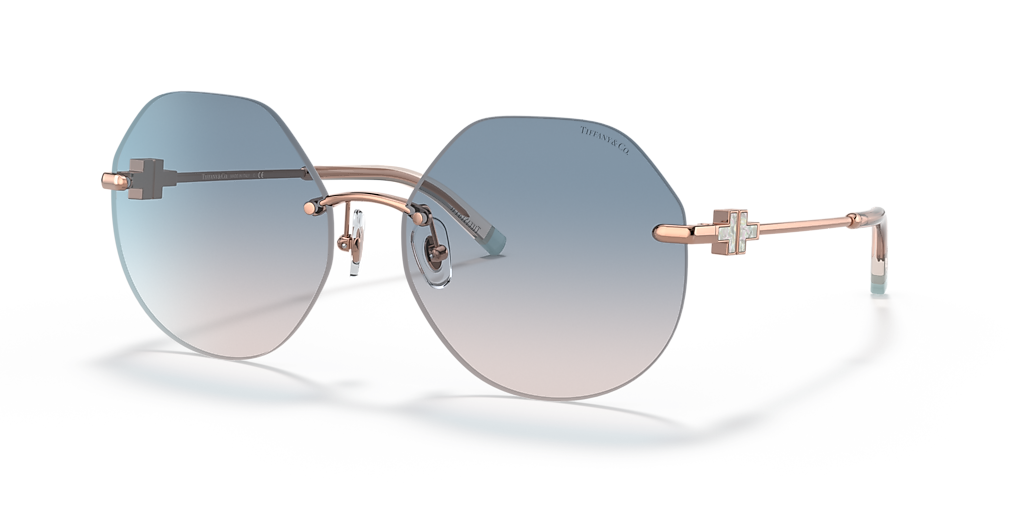 Tiffany & Co. TF3077 XL (60 - 17) with Blue lenses and Red frame