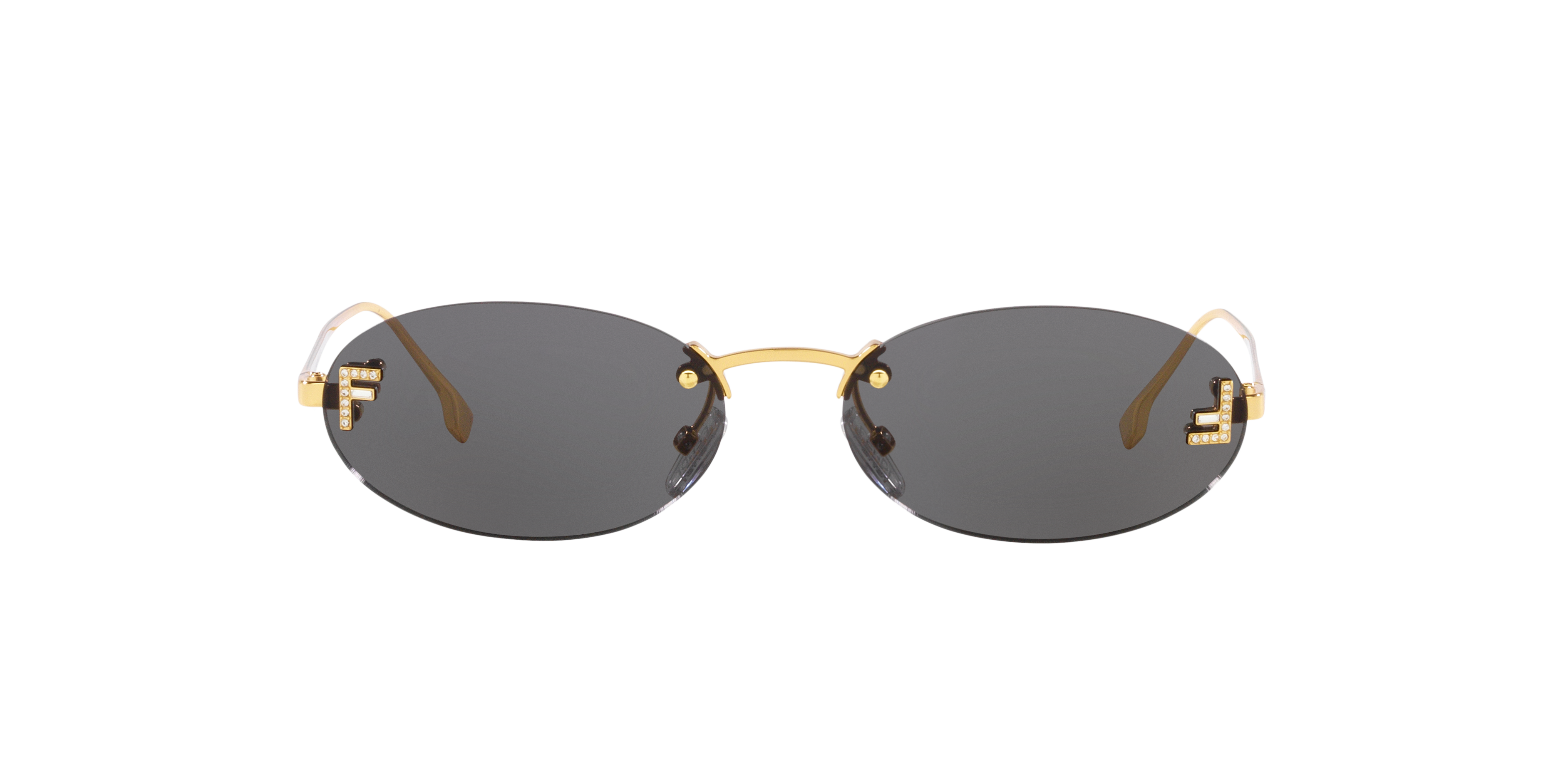 f． Fendi FE4075US XS (54 - 15) met Grijs Brillenglazen en Goud