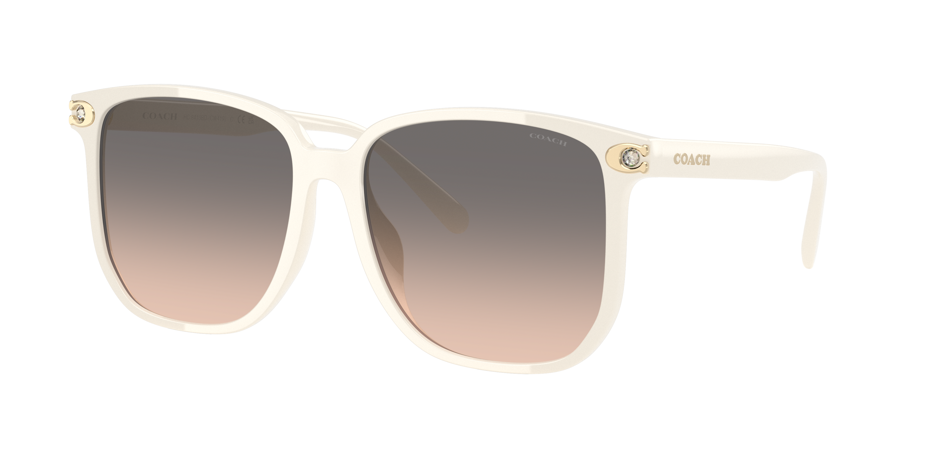 COACH おしゃれクール Coach CW419 XL (58 - 16) with Grey lenses and Beige frame