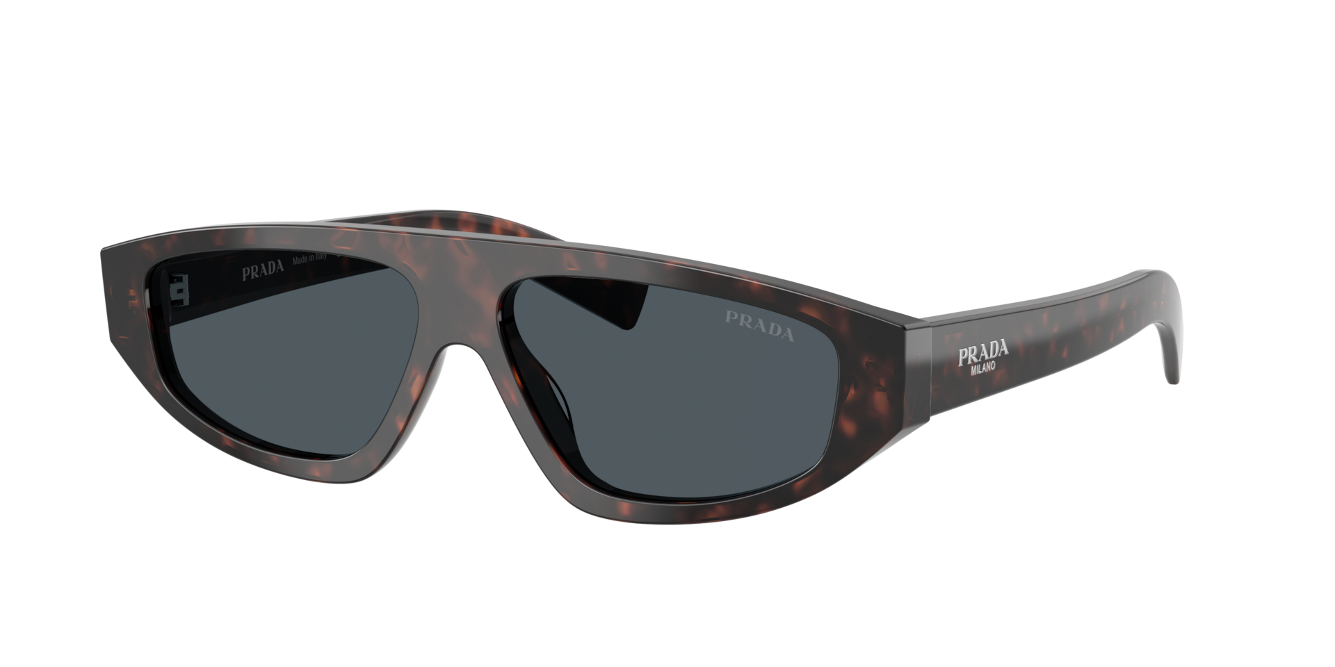 Prada Man Sunglass PR C02S -  Frame color: Root Havana, Lens color: Dark Grey