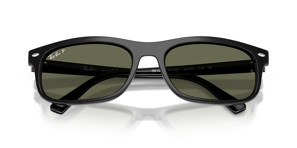 Ray-Ban RB2224 XL (57 - 20) with Green lenses and Black frame