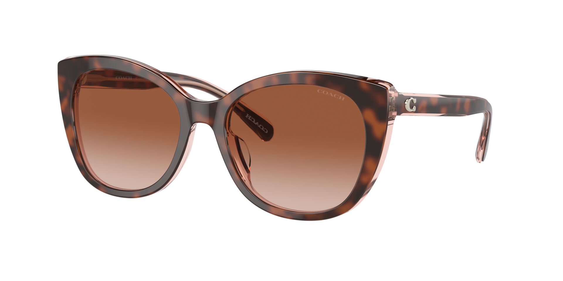 Coach Femme Sunglass CH566 - Couleur du Monture TortoiseTransparent Pink Couleur de Lentille Dgrad Rose Marron 74 €