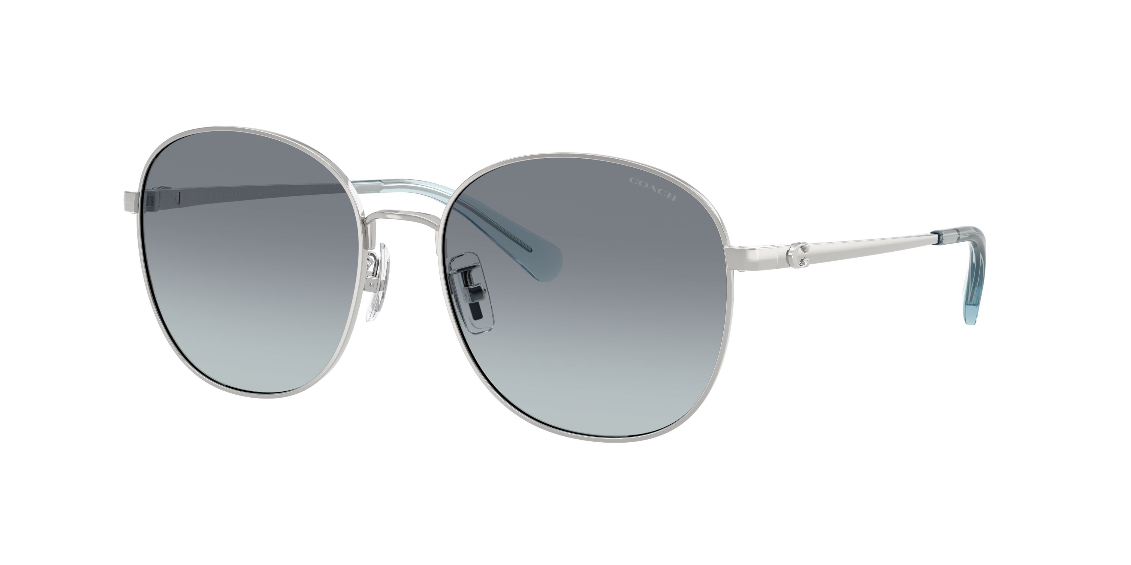 Coach Woman Sunglass CDP39 -  Frame color: Shiny Silver, Lens color: Ocean Gradient