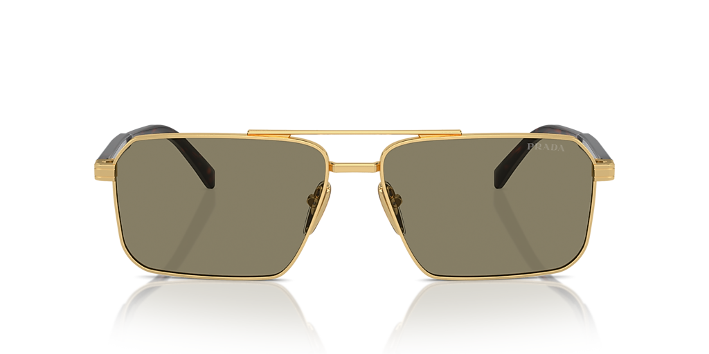 Prada PR A57S XL (61 - 15) with Brown lenses and Gold frame