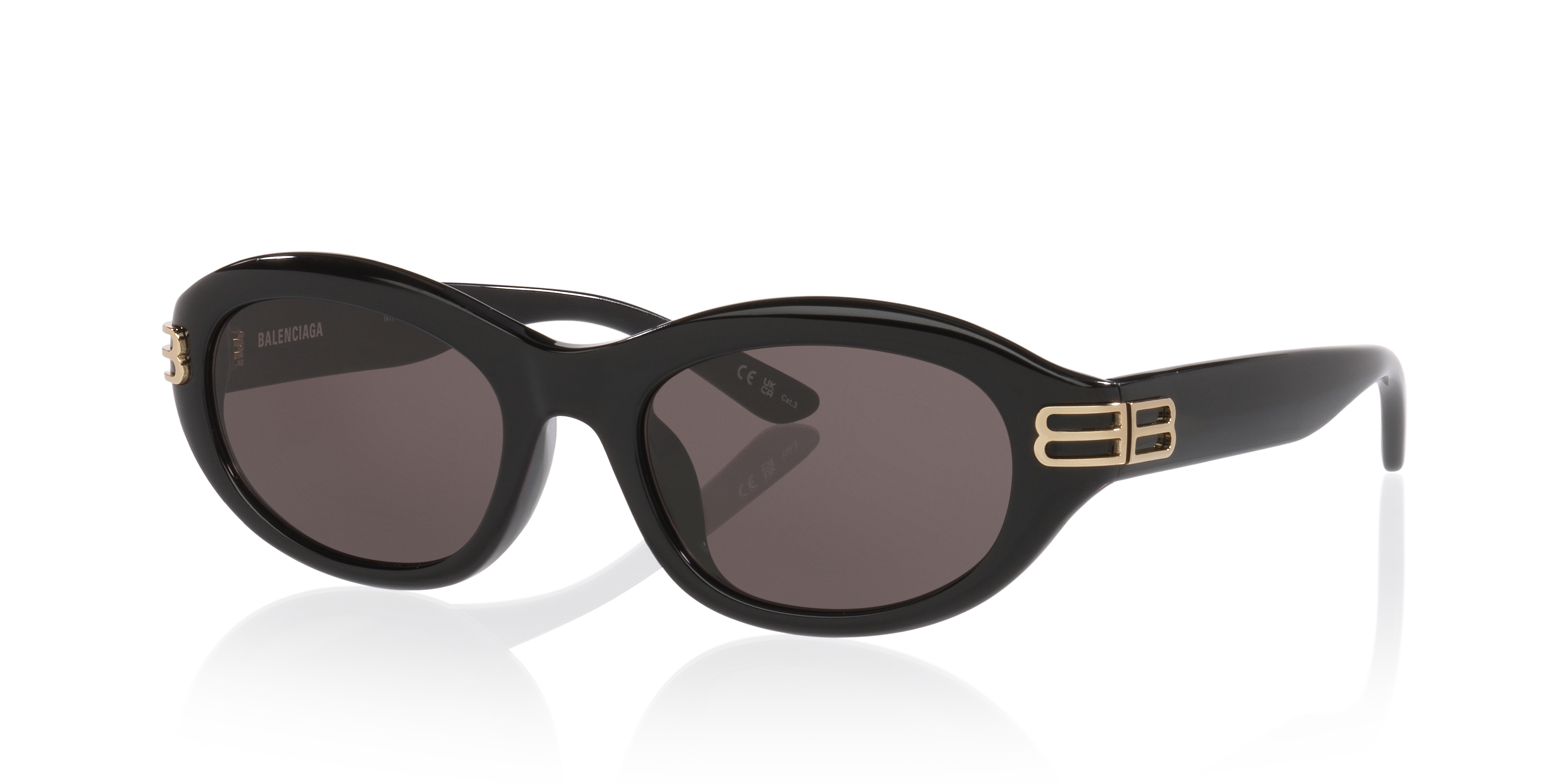 Balenciaga BB0434SK L (55 - 20) with Grey lenses and Black frame