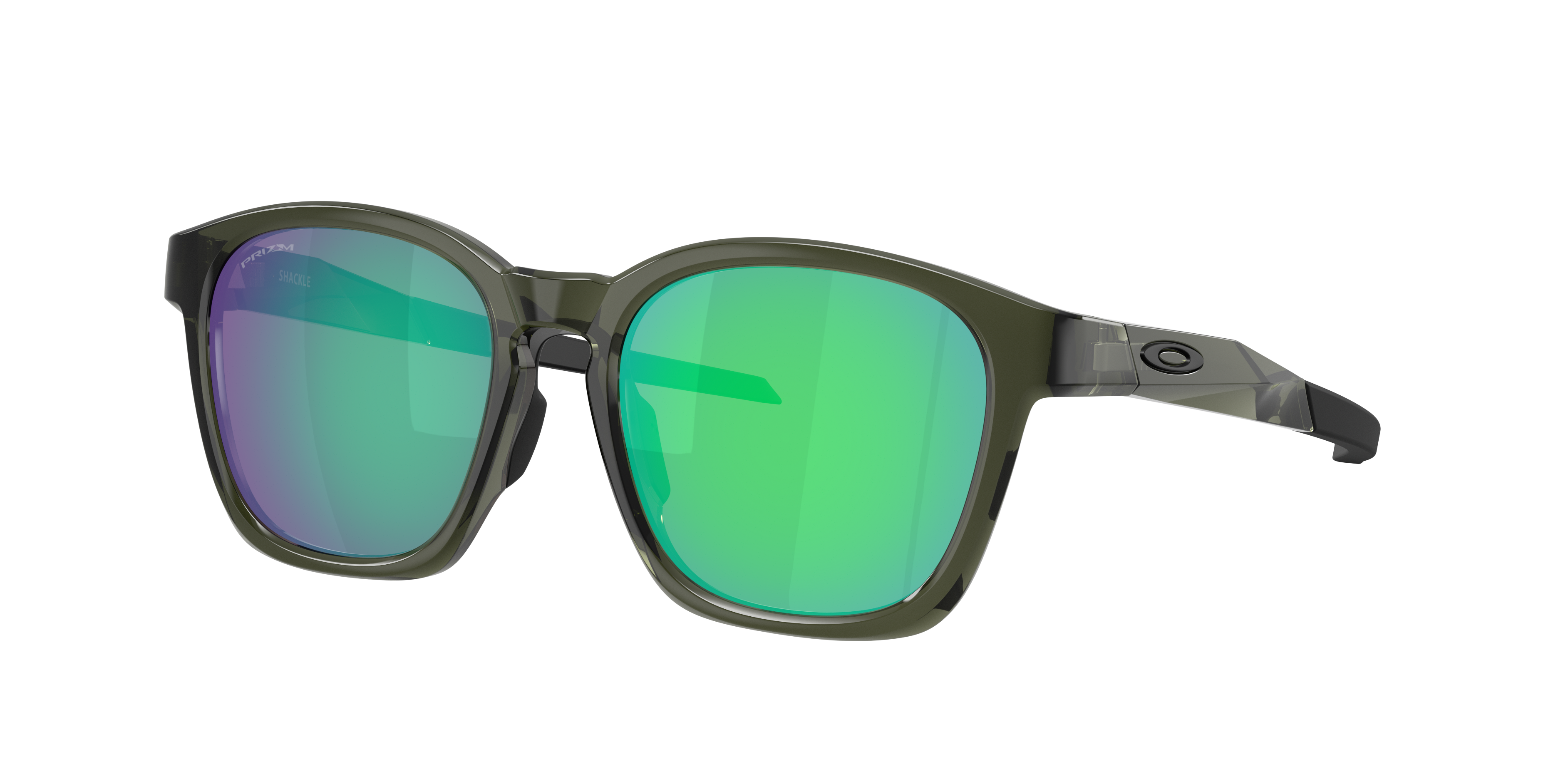 Oakley Unisex Sunglass Shackle -  Frame color: Olive Ink, Lens color: Prizm Jade