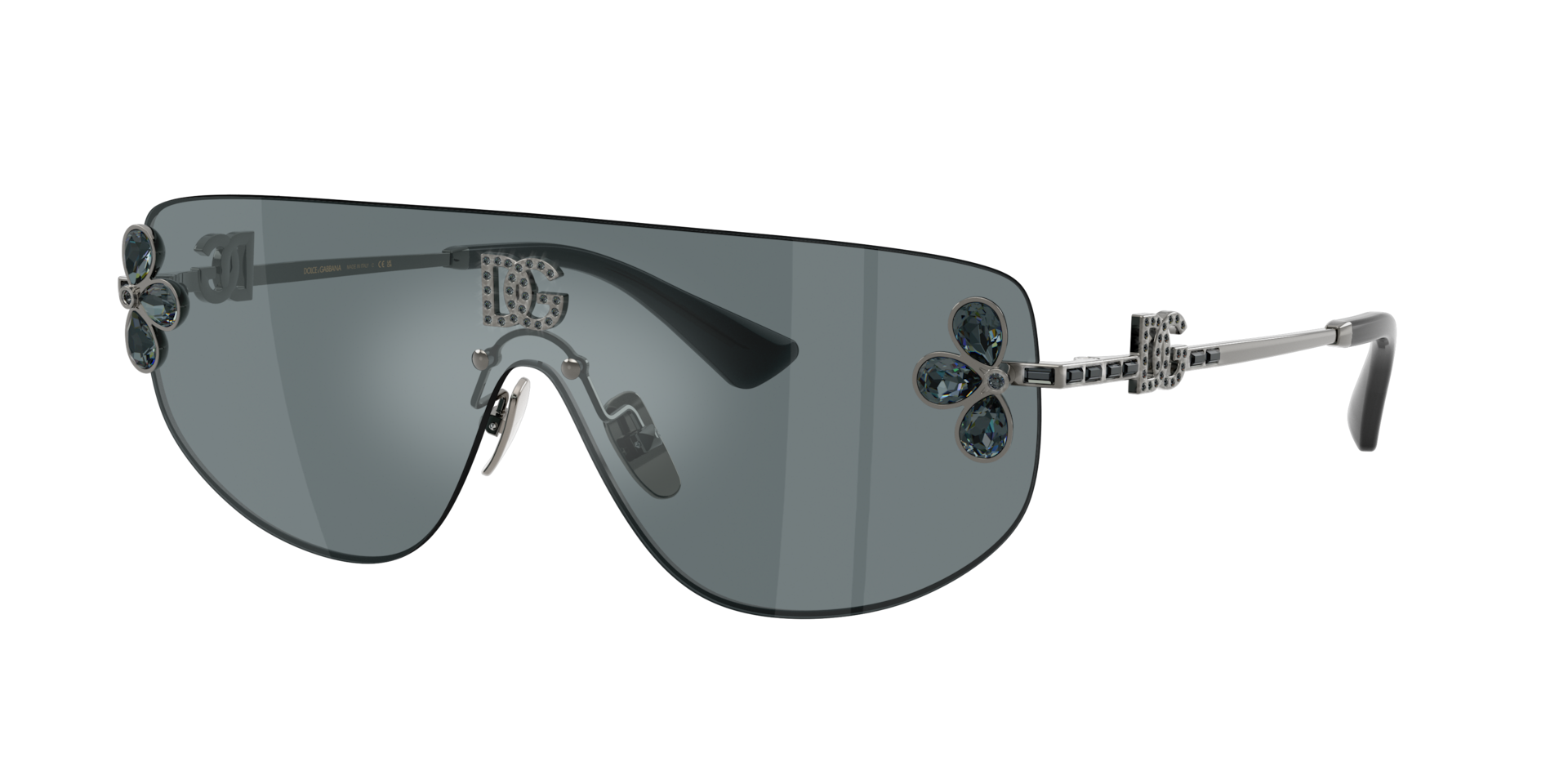 Dolce&Gabbana Frau Sunglass DG2333B - Rahmenfarbe: Dunkles Gunmetal, Linsenfarbe: Grau verspiegelt Schwarz