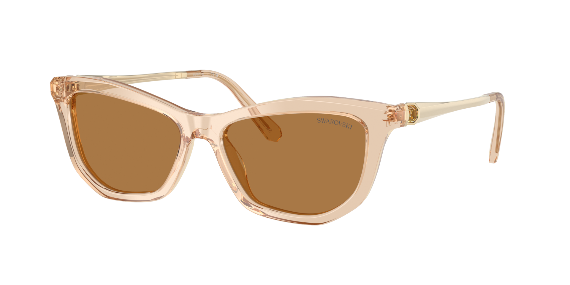 Swarovski Bronze Woman Sk6057 109273 Sunglasses Acetate Brown Cat Eye Normal - Image 3