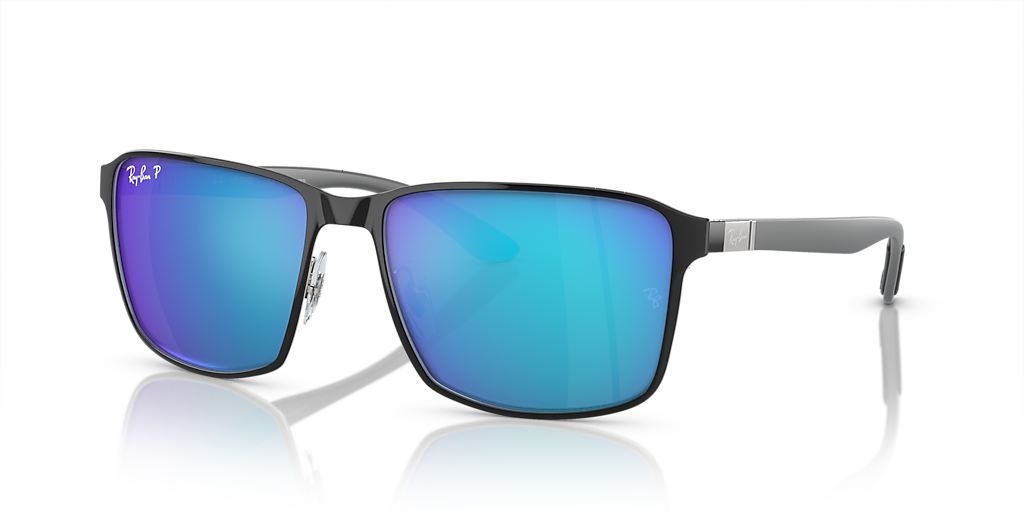 週末値下げ Ray Ban（レイバン）サングラス RB3721CH 9144A1 Ray-Ban RB3721 Polarized+ Lenses XXL (59 - 17) with Blue lenses