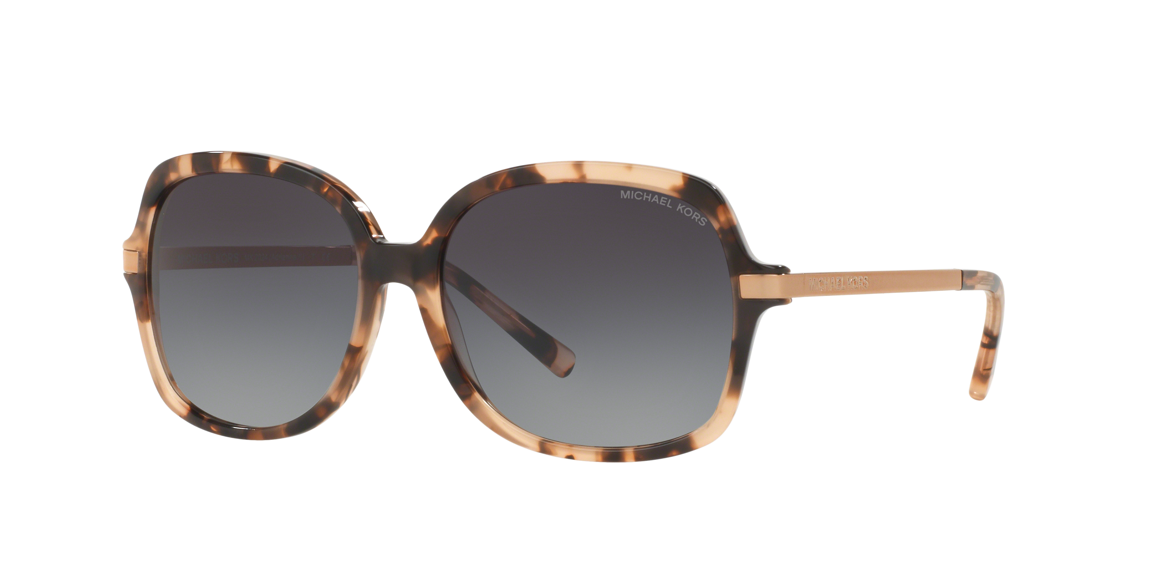 Michael Kors Woman Sunglass Adrianna II -  Frame color: Pink Tortoise, Lens color: Light Grey Gradient
