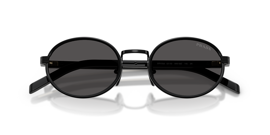 Prada PR B56S XS (52 - 20) with Grey lenses and Black frame
