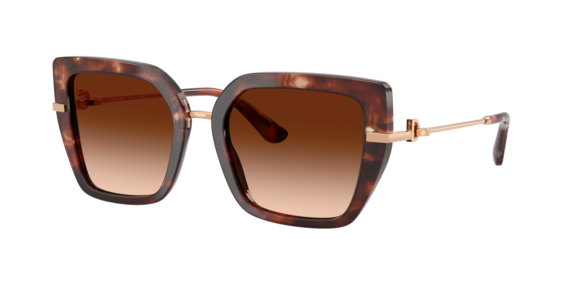 Dolce&Gabbana Frau Sunglass DG4474 - Rahmenfarbe: Havana, Linsenfarbe: Braun Verlaufstönung