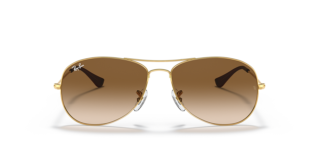 Ray-Ban Cockpit XL (59 - 14) with Brown lenses and Gold frame