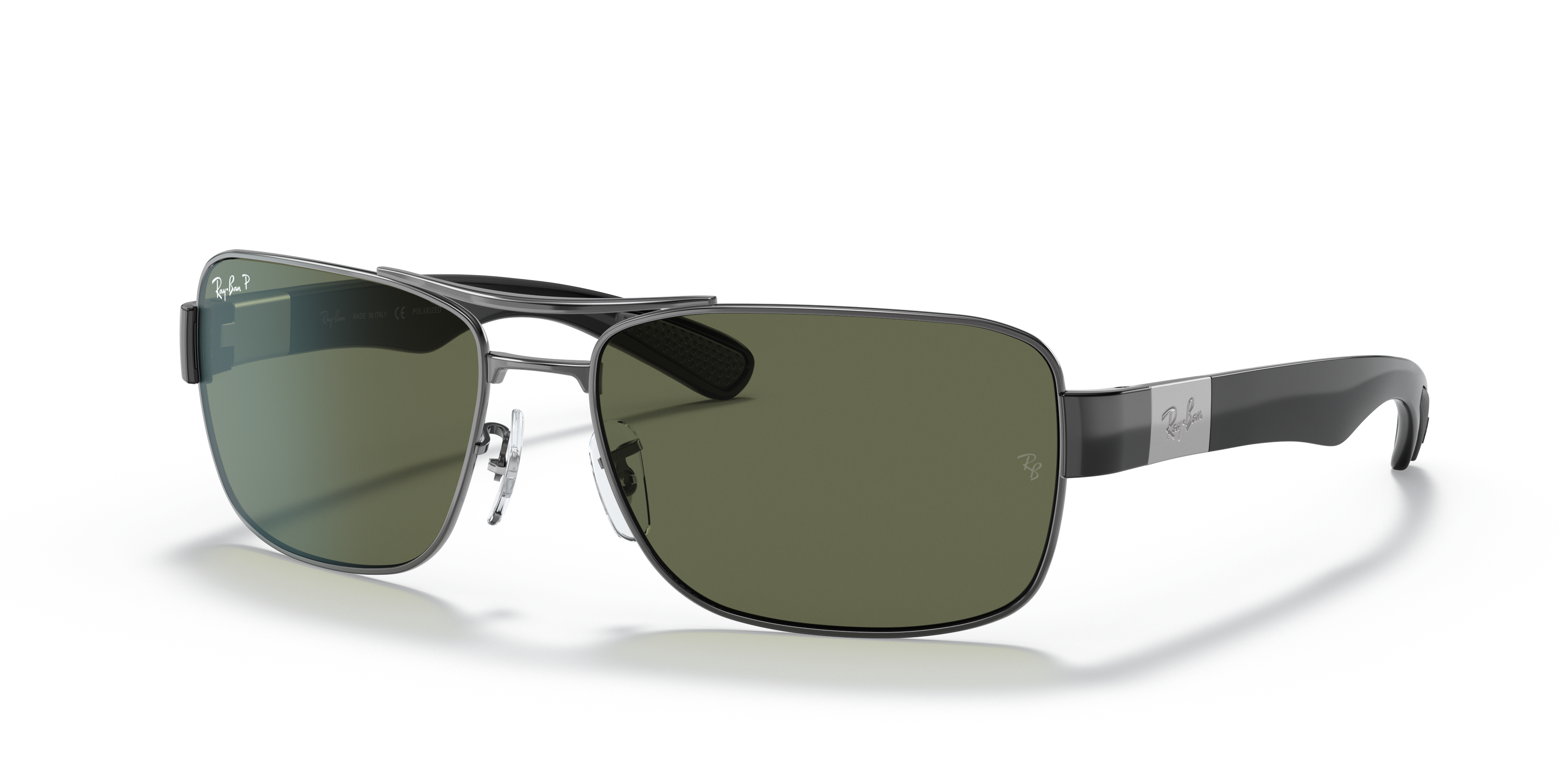 Ray-Ban RB3522 XXL (61 - 17) with Green lenses and Grey frame