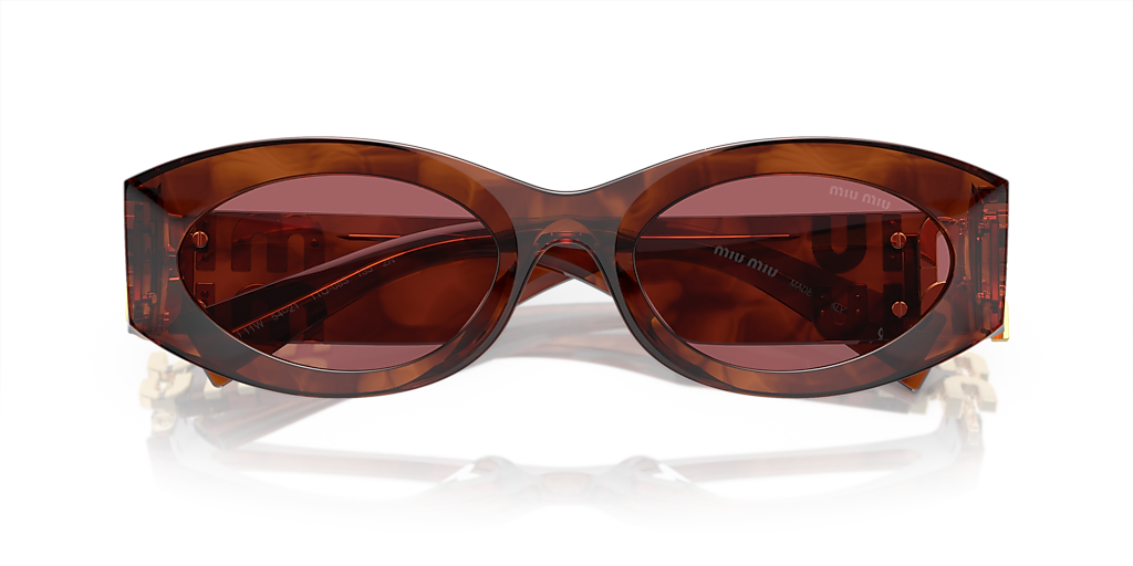 Miu Miu MU 11WS XL (54 - 21) with Violet lenses and Brown frame