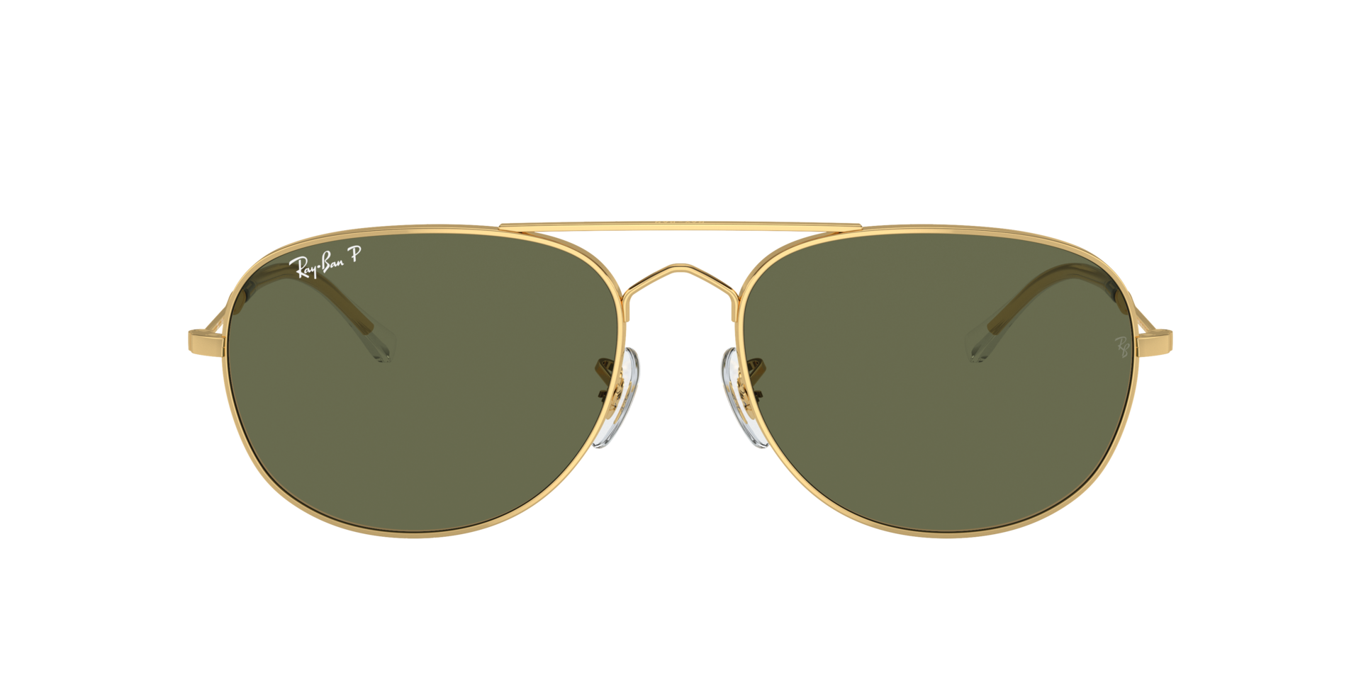 Ray-Ban Bain Bridge XXL (60 - 17) with Green lenses and Gold frame