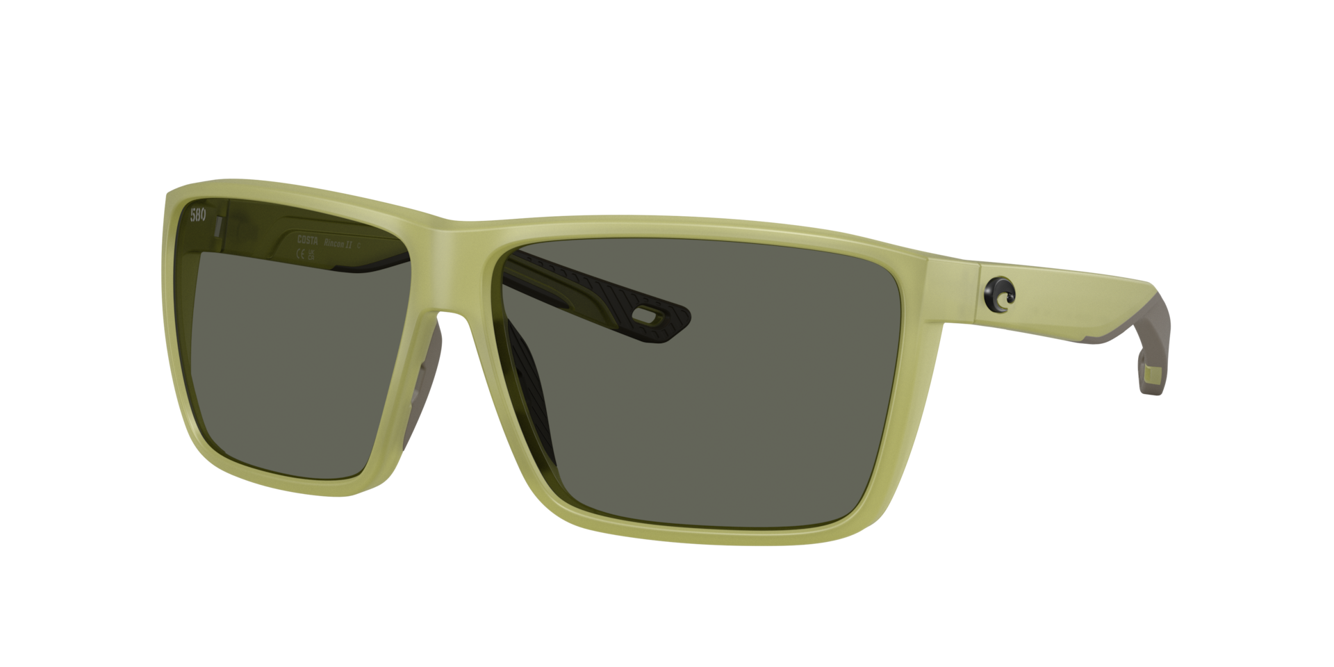 Costa Del Mar Hybrid Rincon II MT Men's Matte Translucent Sitka Frame Gray 580G Polarized Lens Sunglasses 06S9121-91212264
