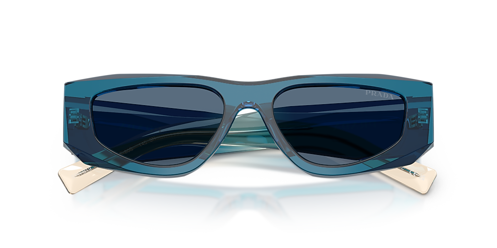 Prada PR B19S M (52 - 17) with Blue lenses and Blue frame  display picture 2