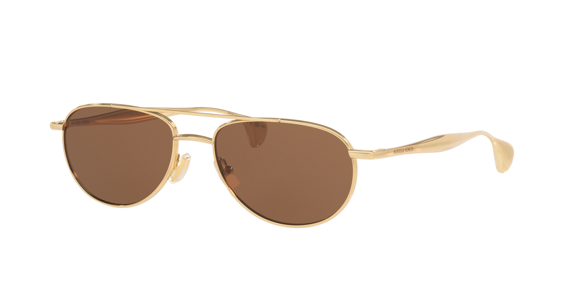 Bottega Veneta Unisex Sunglass BV1419S - Couleur du Monture Or Couleur de Lentille Jaune 520 €