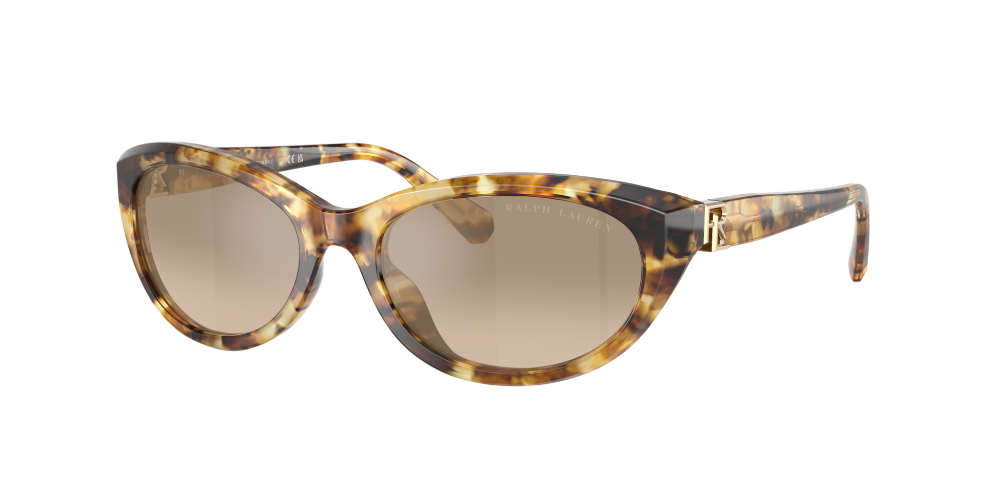 Ralph Lauren Femme Sunglass RL8226U - Couleur du Monture Havana Couleur de Lentille Brun dgrad gris miroir or 126 €