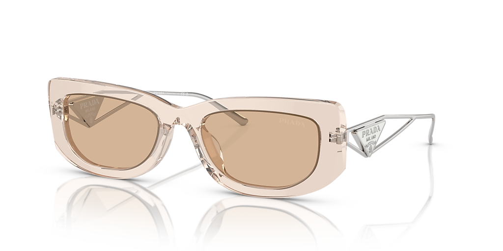Prada PR 14YS L (53 - 19) with Brown lenses and Brown frame  display picture 2