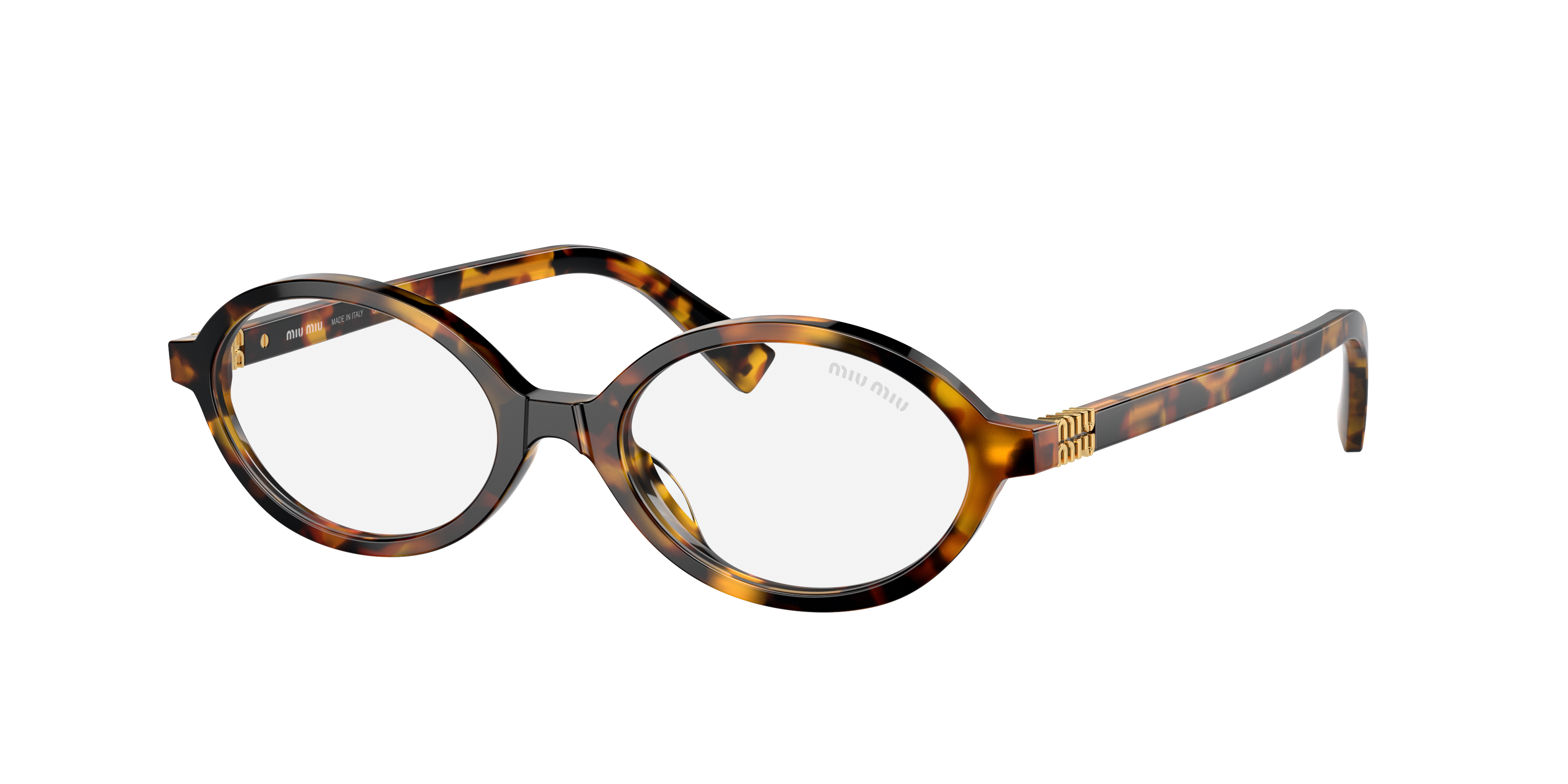Miu Miu MU 04ZS S (50 - 18) with Transparent lenses and Tortoise